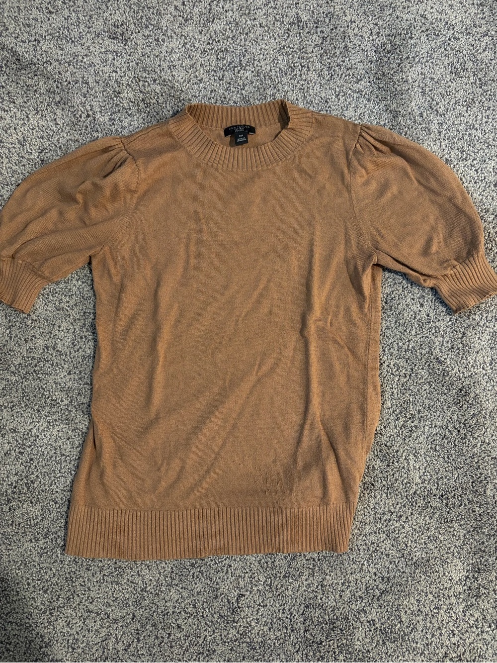 Ann Taylor Factory Petite Short-Puff Sleeve Sweater